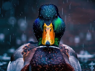 duck in the water