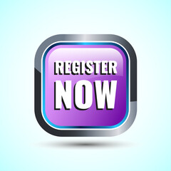 Register Now Icon Button Design Illustration