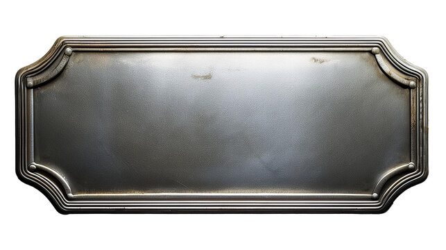 Metal Sign Plaque, Isolated, Transparent png