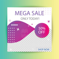 Colourful sale business posters Instagram social media design