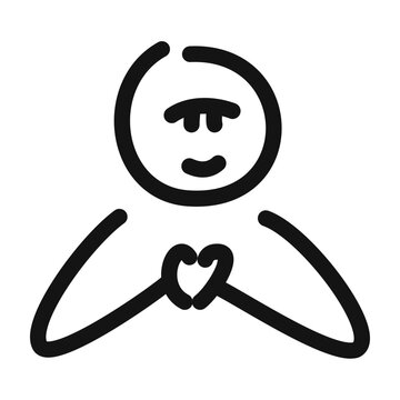 Heart hands, love hand gesture