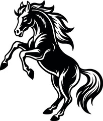 Obraz premium A Nice Horse tattoo silhouette silhouette art illustration