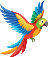 Colorful flying Catalina Macaw parrot