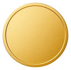 PNG Circle shape gold money coin.