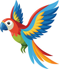Obraz premium Colorful flying Catalina Macaw parrot