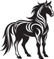 Obraz premium A Nice Horse tattoo silhouette silhouette art illustration