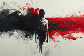 abstract person with patterns