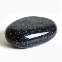 Medium shot of Massage stone, isolated on a white background, bright and vivid tonality 