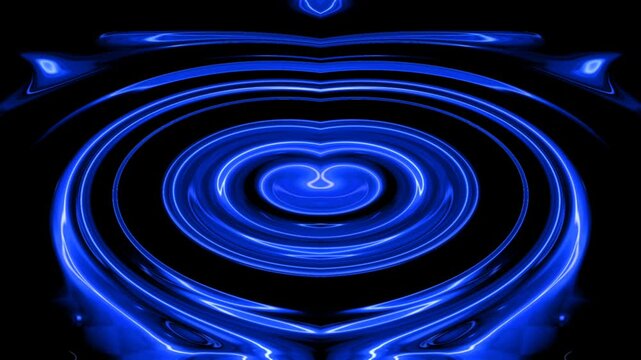 Eye-catching colorful 3d waves spreading and shrinking animation for video graphics