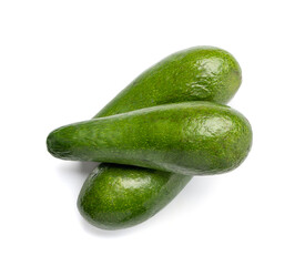 Avocado Isolated, Whole Avokado, Green Avocados Slice, Fresh Alligator Pear, Long Avocado Fruit