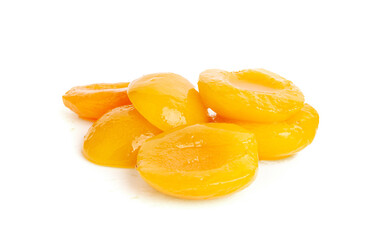 Canned Peaches, Apricot Halves in Syrup, Yellow Fruit Dessert, Tinned Nectarine Compote
