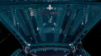 Hood of a car open