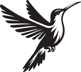 Fototapeta premium Hummingbird vector silhouette illustration