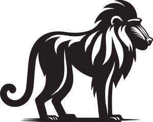 Mandrill vector silhouette illustration logo