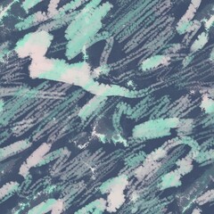 Seamless abstract textured pattern. Simple background green, pink, dark blue texture. Digital brush strokes background. Designed for textile fabrics, wrapping paper, background, wallpaper, cover.