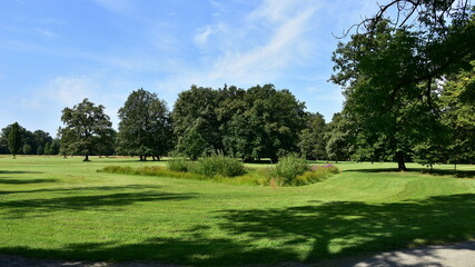 park and garden of castle in Kravare,Czech republic