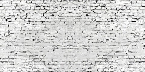 Long white brick wall, Generative AI
