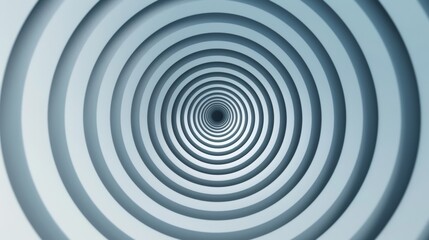 Abstract circular pattern creating an optical illusion with concentric rings in monochromatic colors, evoking a hypnotic and mesmerizing effect.