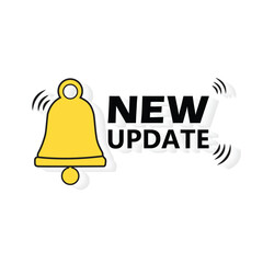 New update  modern banner design with bell icon.