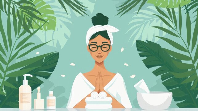 Spa therapist applying a moisturizing body lotion, Spa treatments, Skin hydration