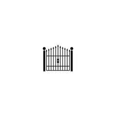 Gate icon isolated on white background