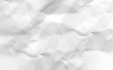 White paper wrinkled texture abstract background.