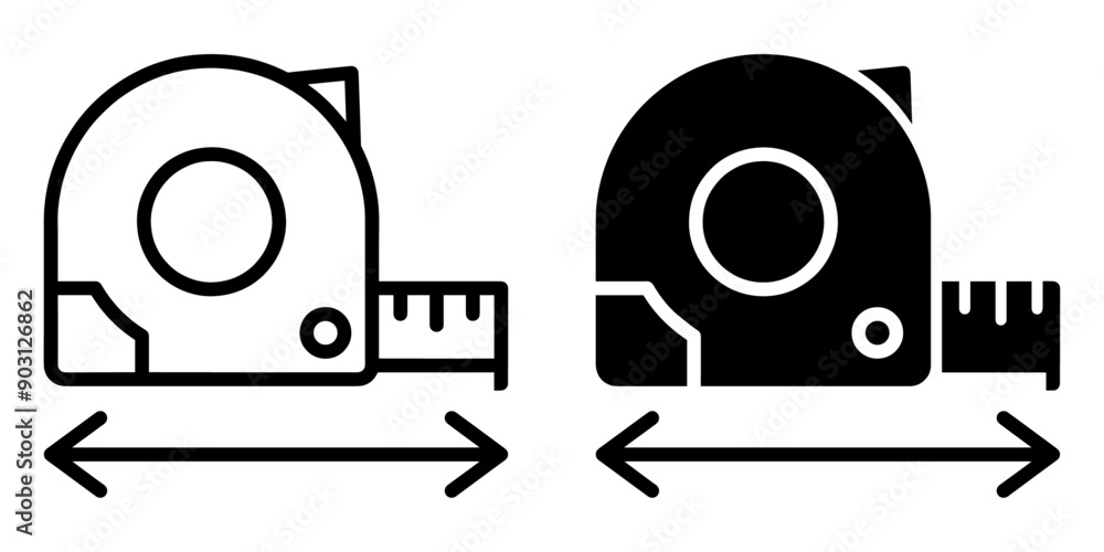 Poster ofvs659 outlinefilledvectorsign ofvs - tape measure vector icon . precision and accuracy . isolated 