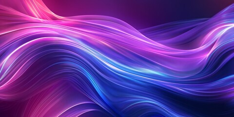 Fototapeta premium Abstract waves of vibrant colors. A dynamic background illustrating flowing forms and gradients, ideal for modern design projects, presentations, and digital artwork.