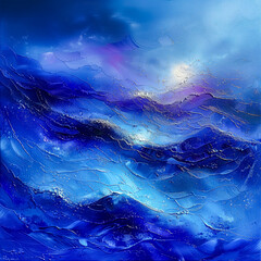 The sky is filled with a bright sun, casting a warm glow over the water