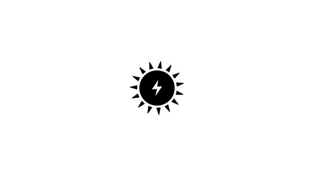 sunlight hydro Power icon, solar energy sunlight icon, energy of sun, solar energy icon.