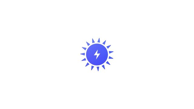sunlight hydro Power icon, solar energy sunlight icon, energy of sun, solar energy icon.