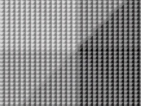 a grayscale pattern consisting of symmetrical pixels that increase in size as they approach the viewer and decrease in size as they move away from the viewer.