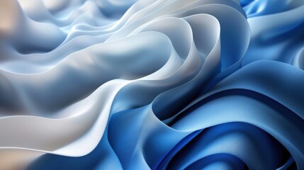 Fototapeta premium 3D abstract multicolored background in the form of waves.