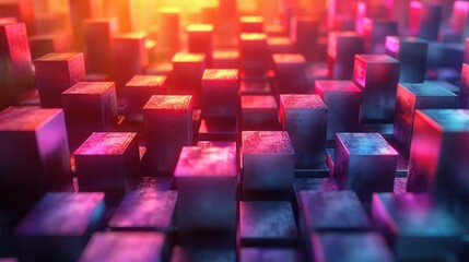 Obraz premium 3D abstract multicolored geometric background