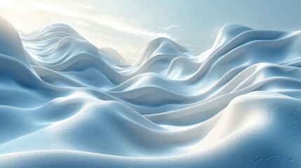 Fototapeta premium 3D abstract multicolored background in the form of waves.