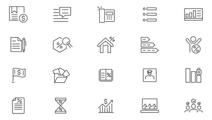 Recruitment line icon set. Headhunting, career, insurance, bonus, leadership, abilities, conflict resolution, interview, job fair, screening, short-listed outline icon collection. UI thin icon pack.