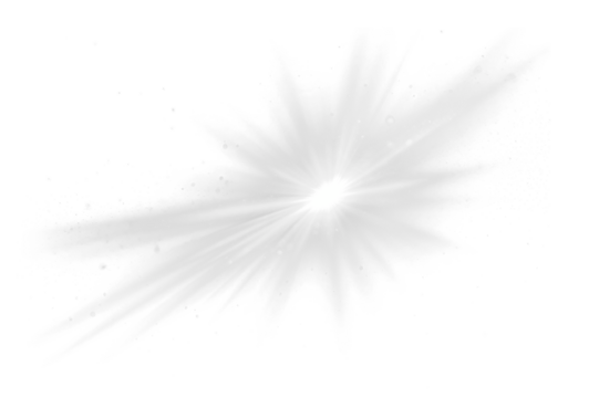 Sunburst png white light effect sticker, transparent background