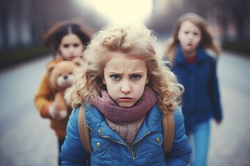 A leader among children. Competition between teenagers. Inter-adolescent relations, mobbing, bossing