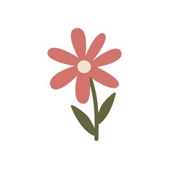 cartoon flower. Colorful illustration, flat style. design for cards, print, posters, logo, cover	
