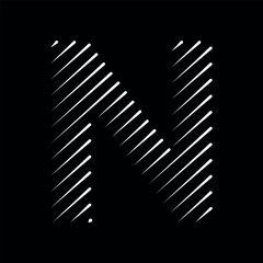 Bisty Logo combine with letter N vector template