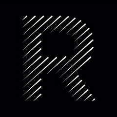 Bisty Logo combine with letter R vector template