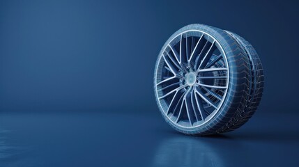 Wireframe Representation of a Car Wheel