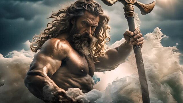 Poseidon in the sea, God of the Seas, Greek mythology