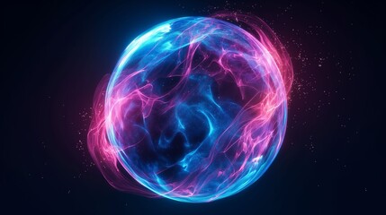 Obraz premium Abstract Glowing Neon Light Swirl.