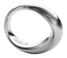 PNG A semi circle silver platinum jewelry.
