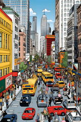 Hustling City Life: A Realistic Depiction of Busy People Running Errands