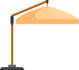 Street cafe parasol with wooden pole providing shade on a hot sunny day © nsit0108