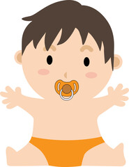 Baby Boy With Pacifier