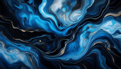 Obraz premium abstract marble texture in white, blue and black 11