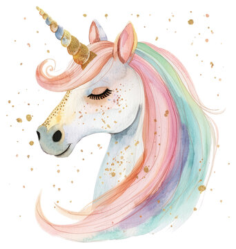 PNG Cute pastel unicorn illustrated drawing sketch.